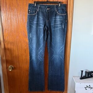 Seven7 Dark Blue Boot Cut Jeans